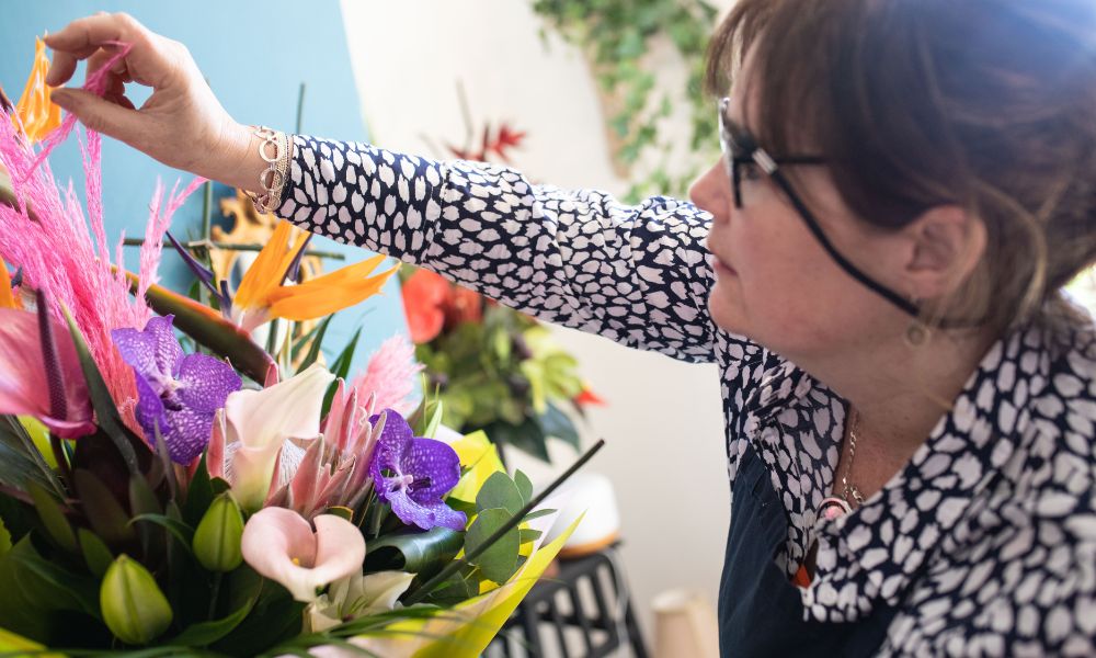 Direct2florist Florist working on bouquet