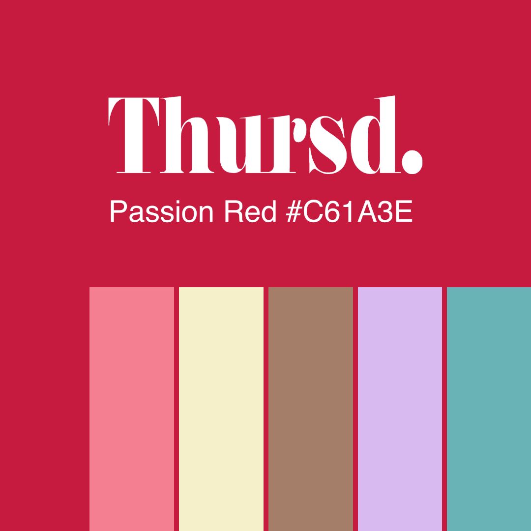Thursd Floral Trend Color 2023 Passion Red and the Trend Color Palette 2023 on Thursd
