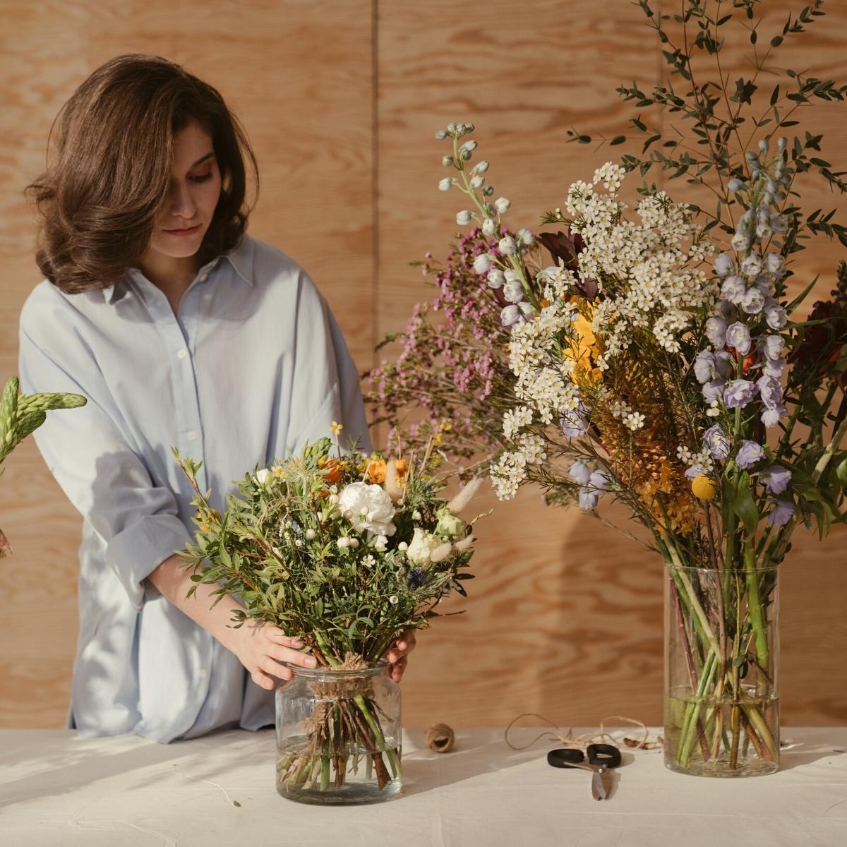 Creating floral arrangements featured on Thursd  