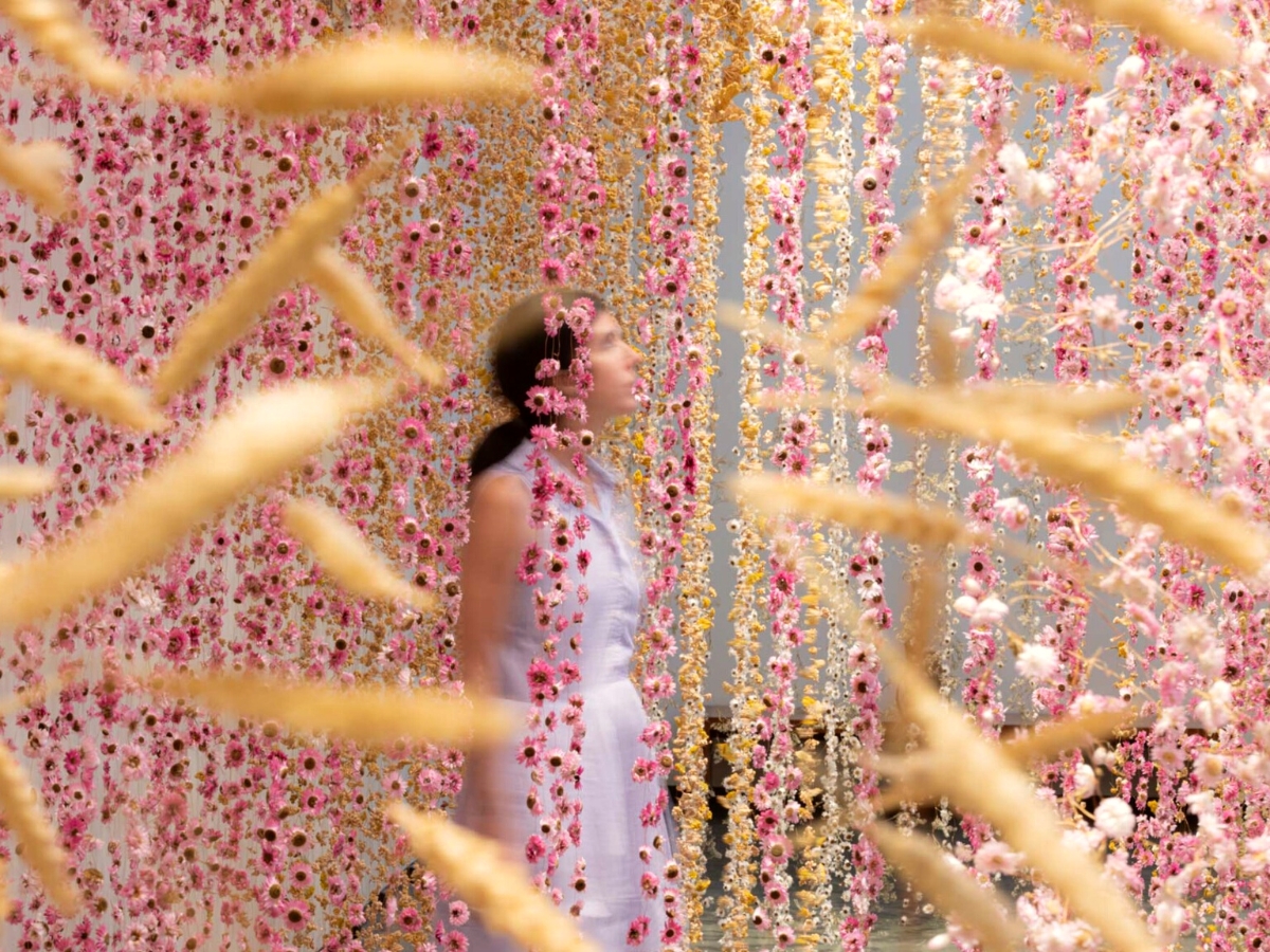 Rebecca Louise Law awakening art using dried flowers on Thursd