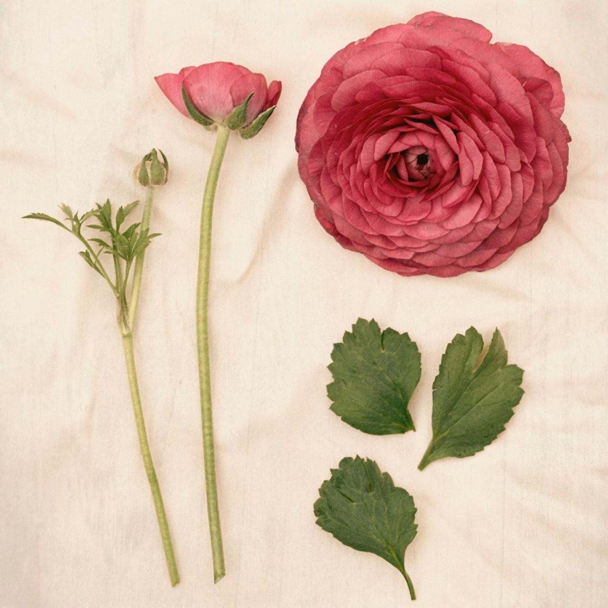 Drying Ranunculus flowers on Thursd