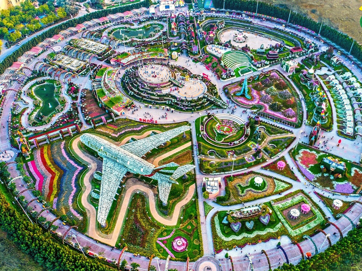 Full view of Dubai Miracle Garden on Thursd