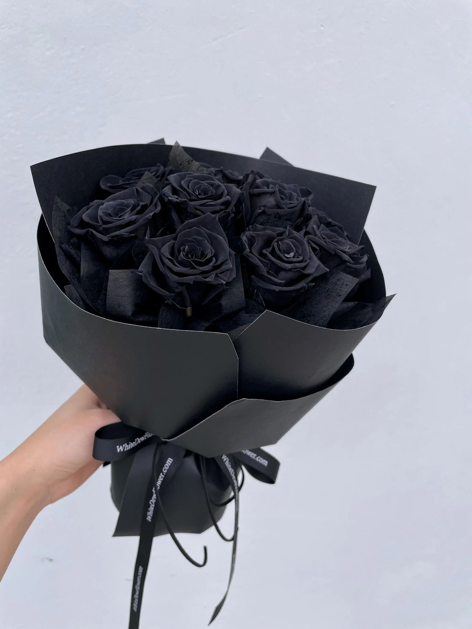 Preserved Black Roses