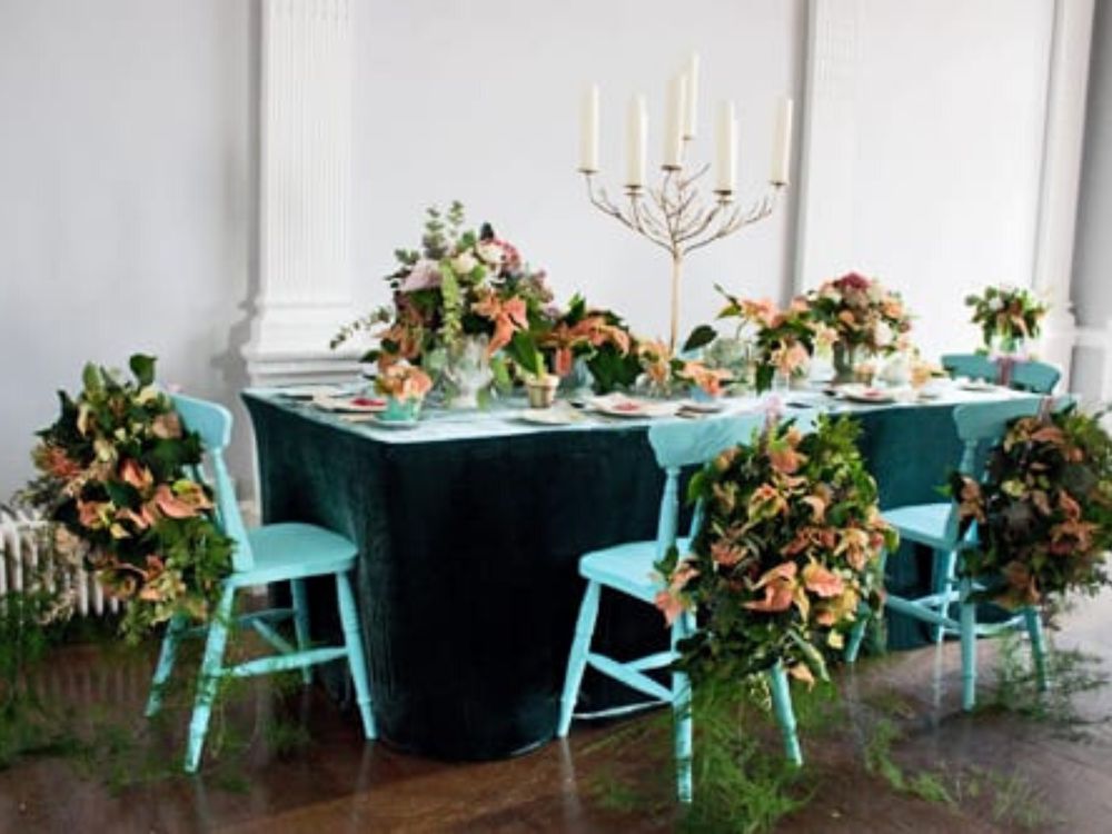 Table Decoration With Poinsettia by Rebel Rebel on Thursd