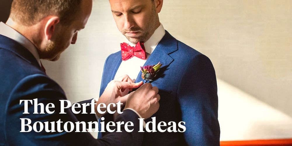 Wedding boutonniere ideas header on Thursd
