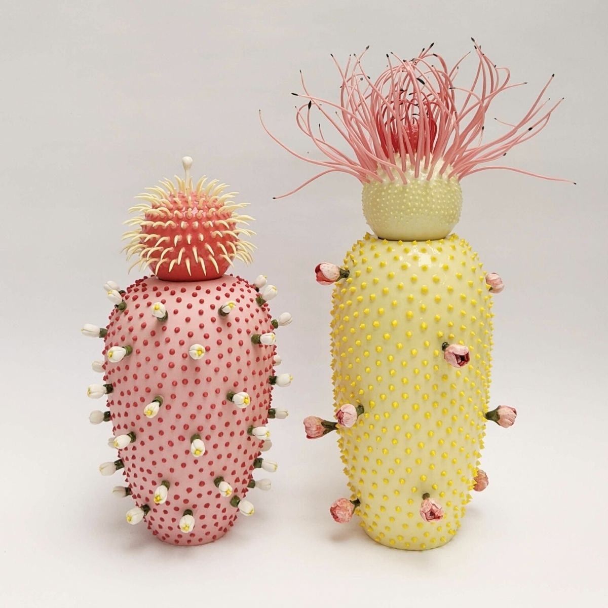 Delicate spikes and petals bloom in porcelain pieces by Avital Avital on Thursd