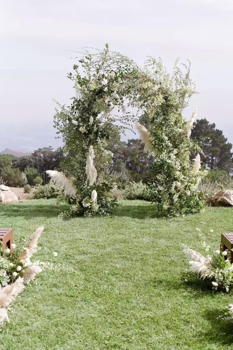 Wedding arch with layered textures on Thursd