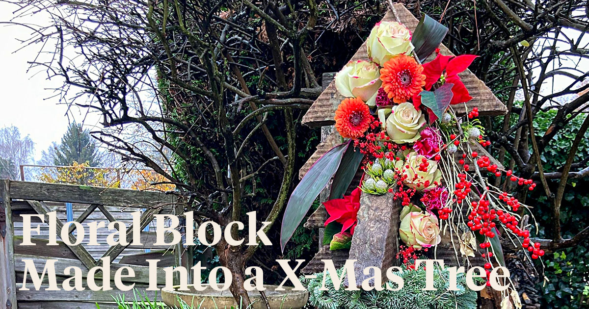 Floral Block made into a X-Mas tree header on Thursd