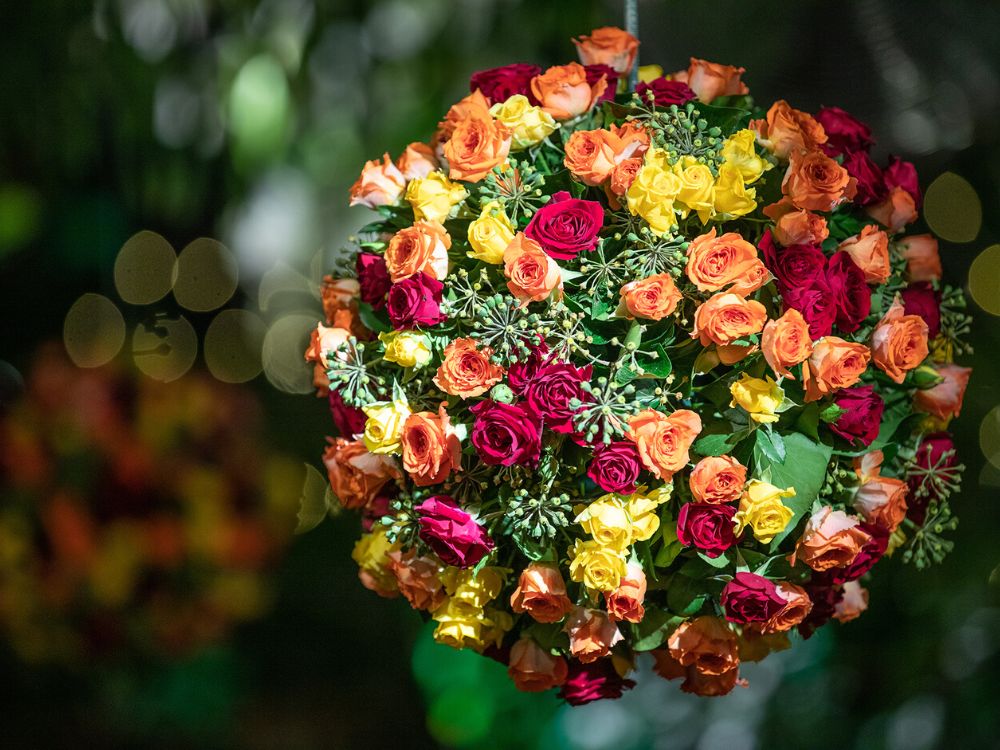 Ball of Spray Roses at the Dinner Party of Interplant Roses Family Business 60th Anniversary on Thursd