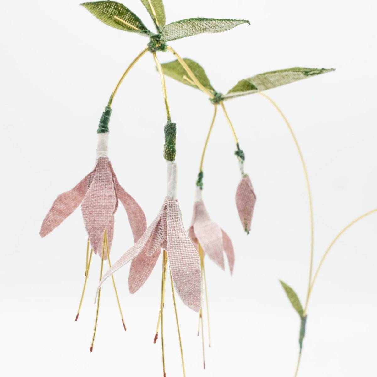 Flowers made from wire and textile by Lauren Pruen on Thursd