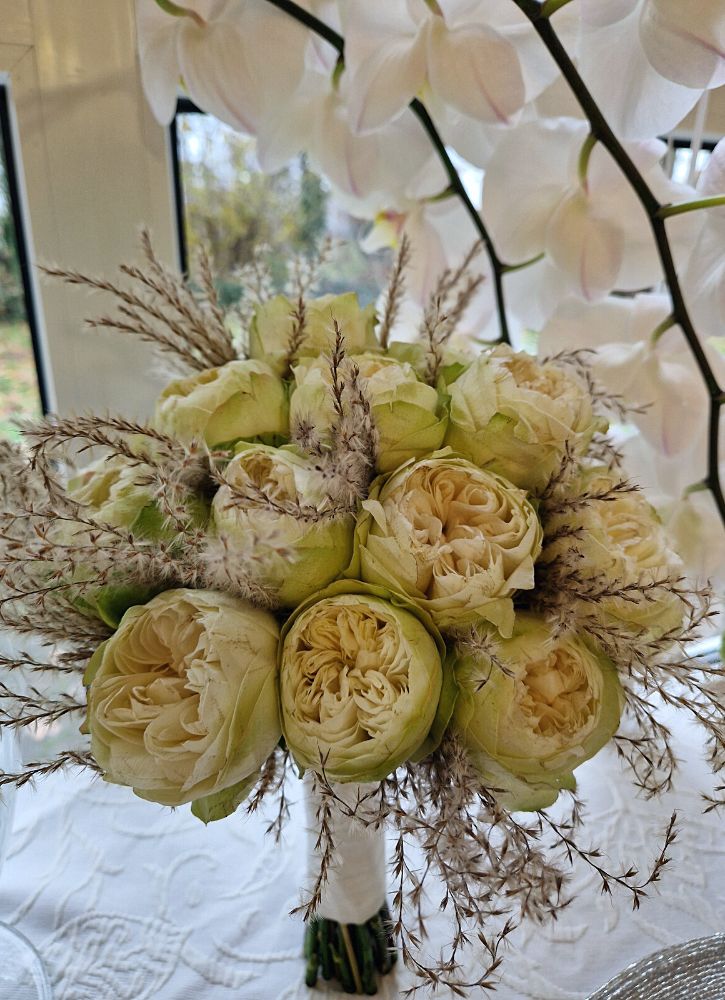 Throw Away Bouquet From A Sparkling Winter Wedding