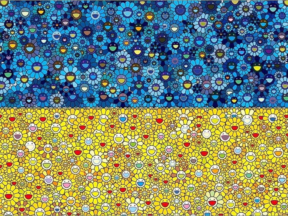 NFTs of flowers done by Takashi Murakami