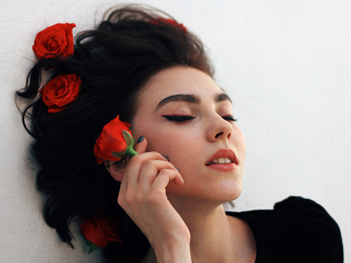 Red Rose girl by Victoria Krivchenkova