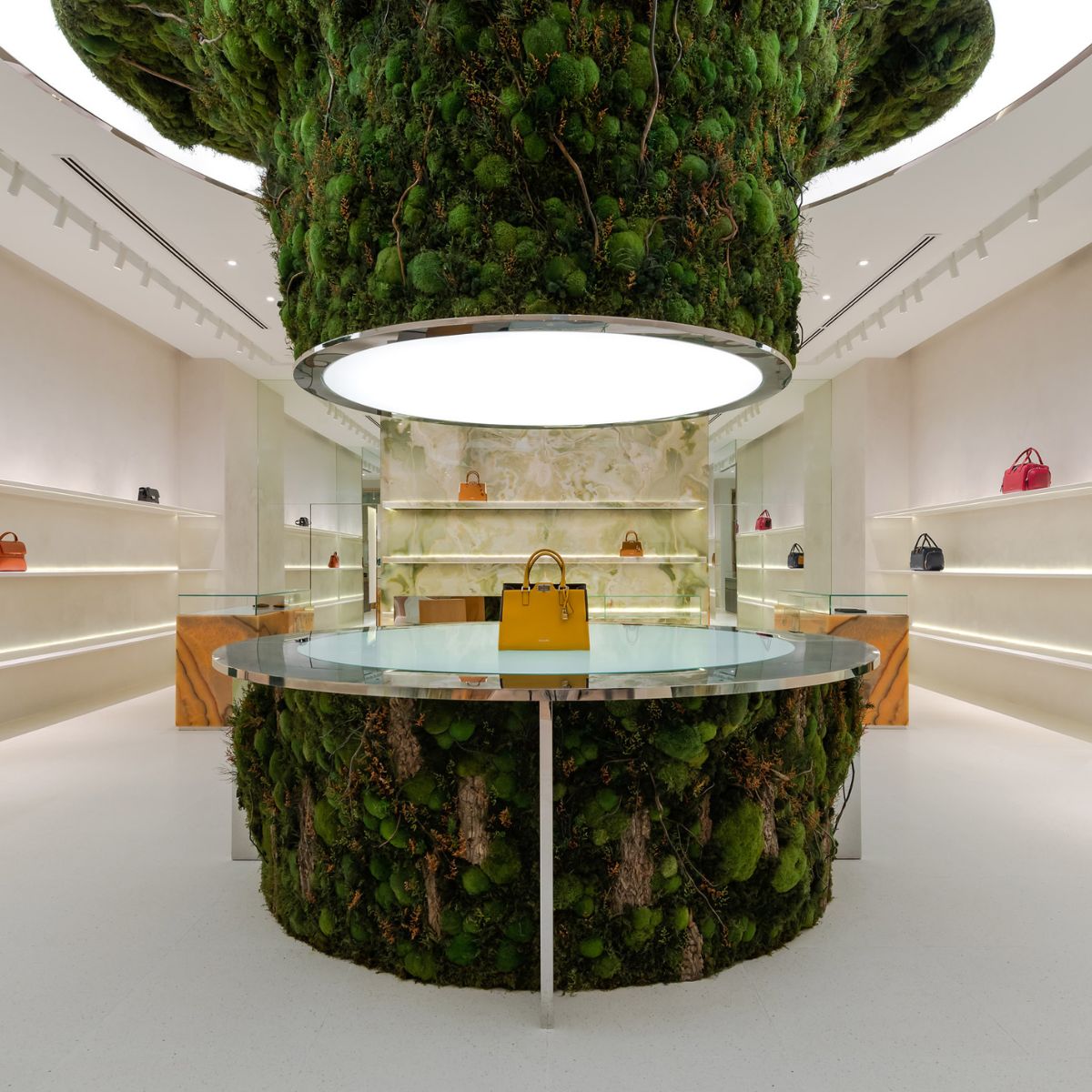 Biophilic design in interior of luxury store featured