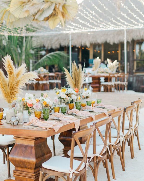 Pampas Grass Tablescape on Thursd