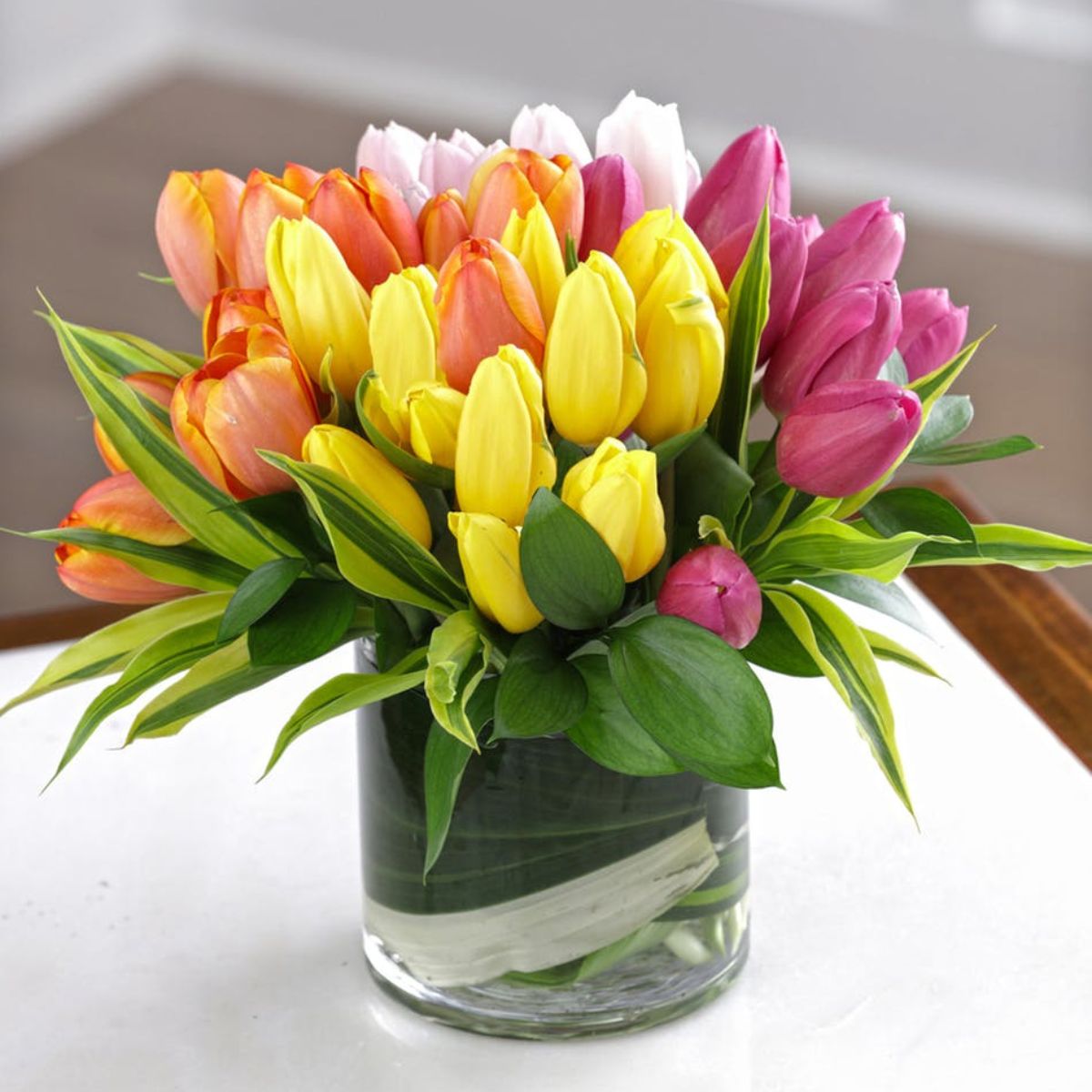 Tulip arrangement to give as a gift to your loved ones