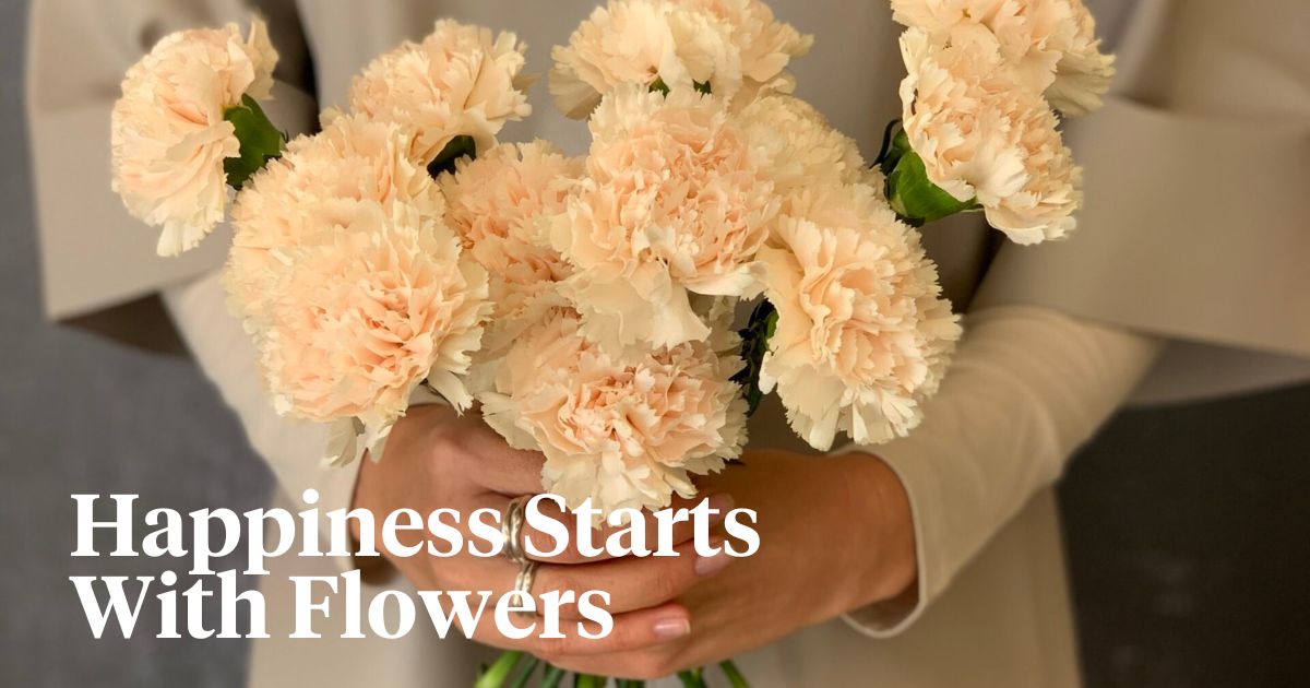 Happiness starts with flowers header