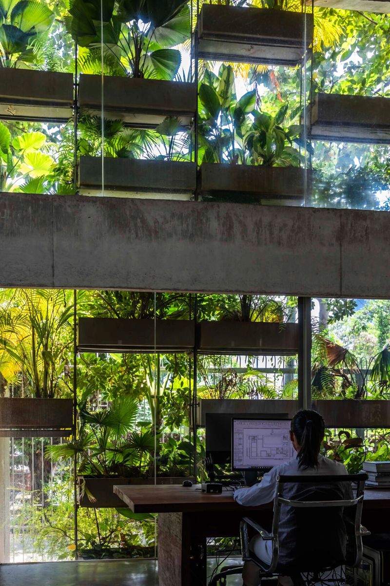 Vo Trong Nghia architects design the coolest urban office with farm