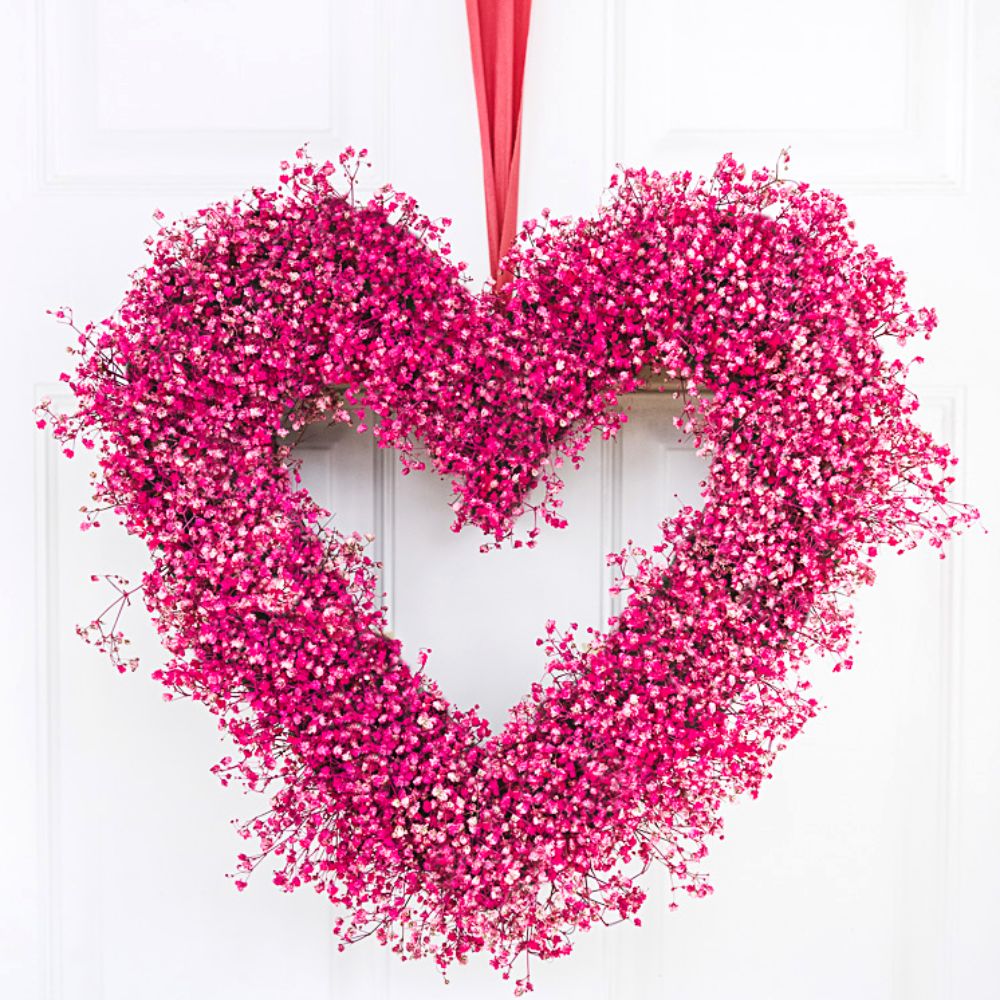 Gypsophila Heart for Valentines Day 