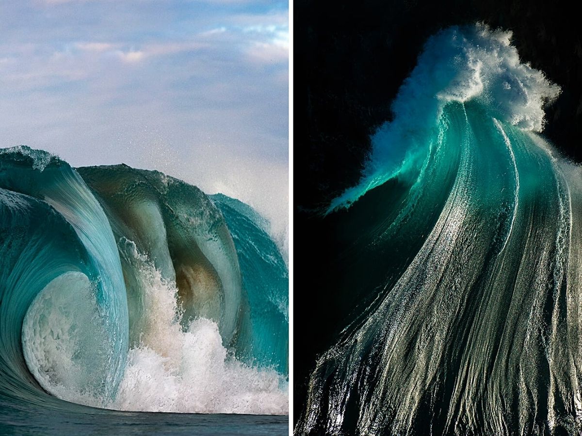 Ocean waves colliding