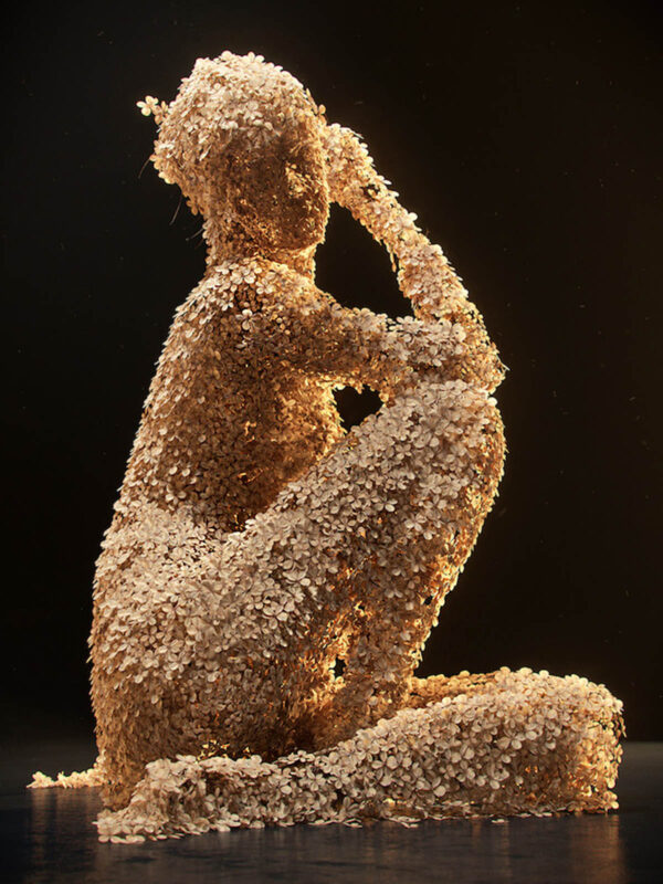 Floral Human Figures Digitally Bloom by Jean-Michel Bihorel