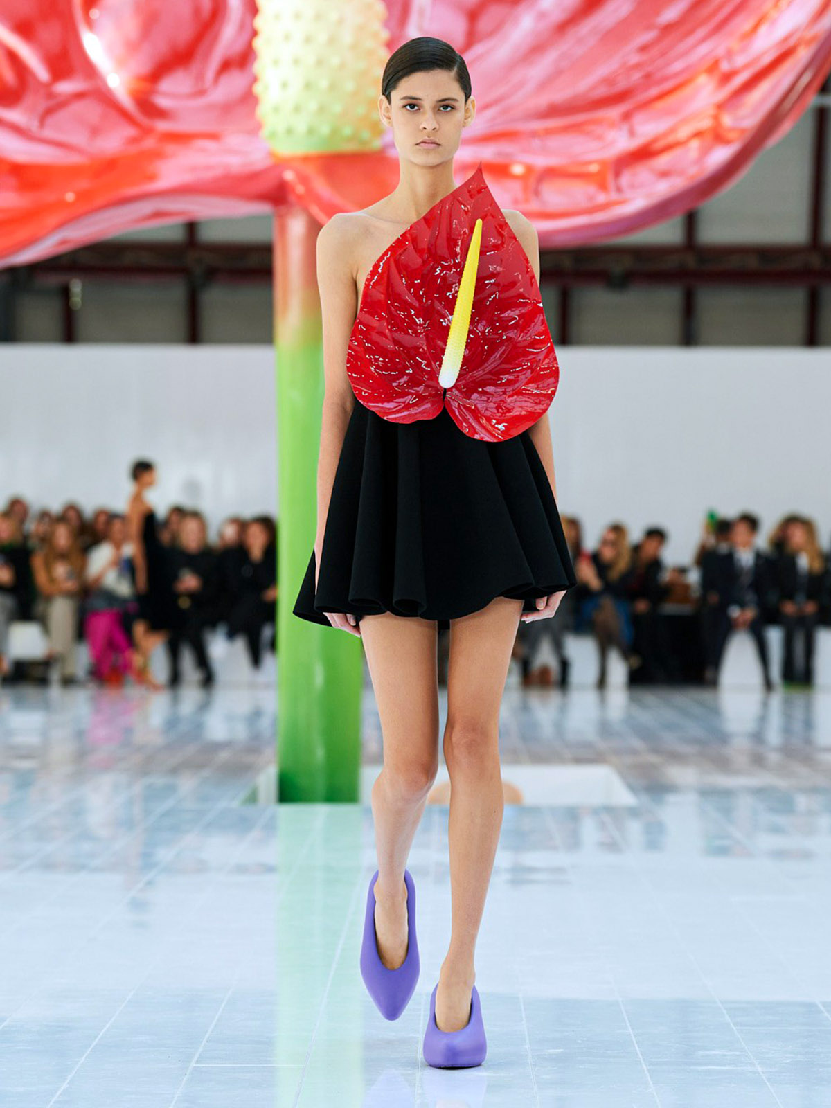 Loewe Fashion Show Catwalk Red Anthurium