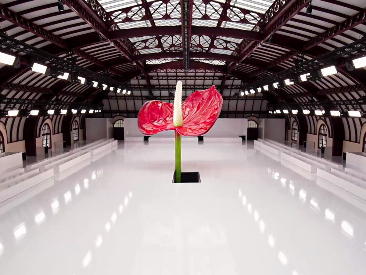 Loewe Fashion Show Catwalk Anthurium