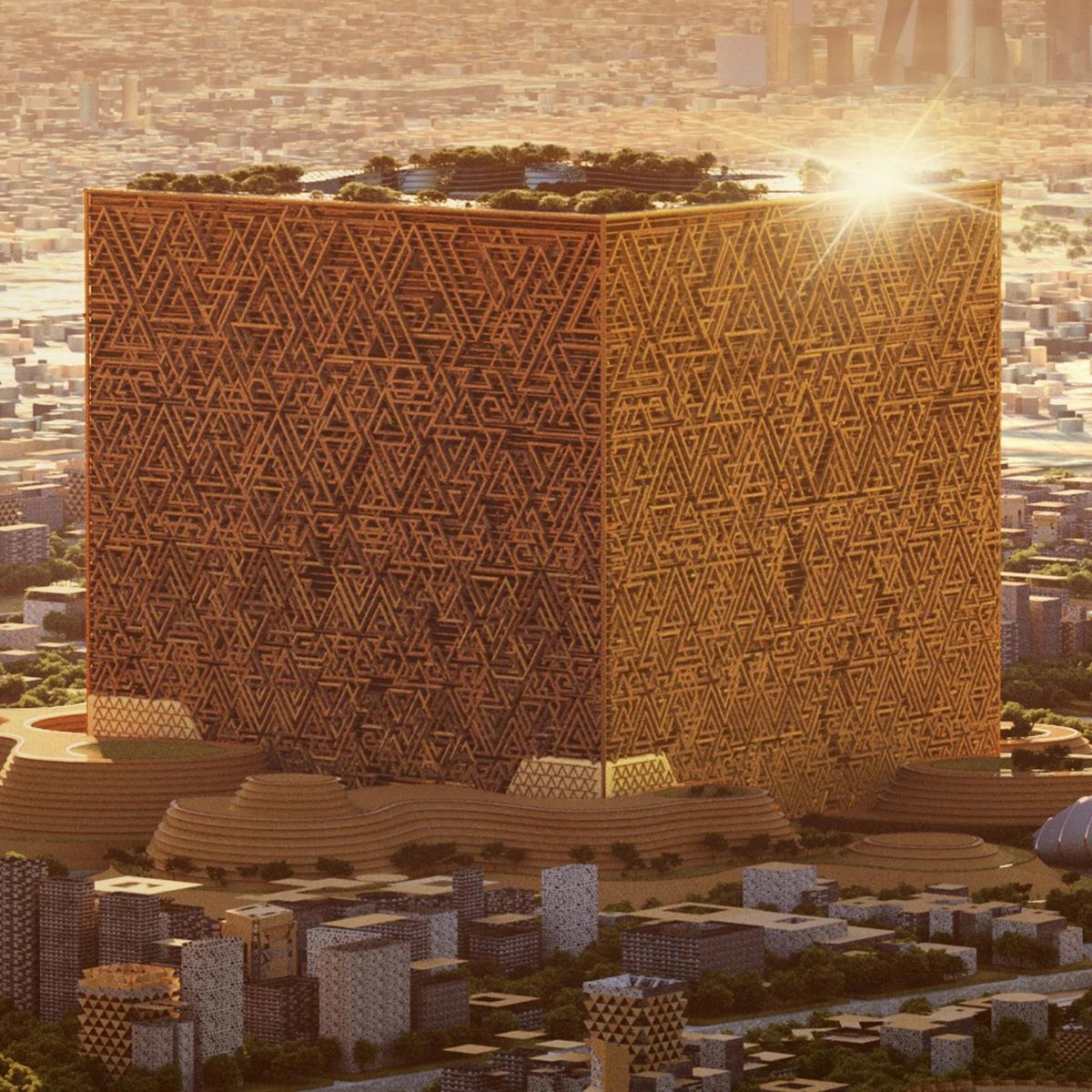 Mukaab building in Riyadh