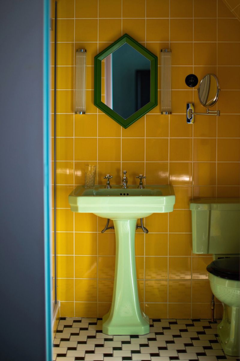 Green colorful bathroom series