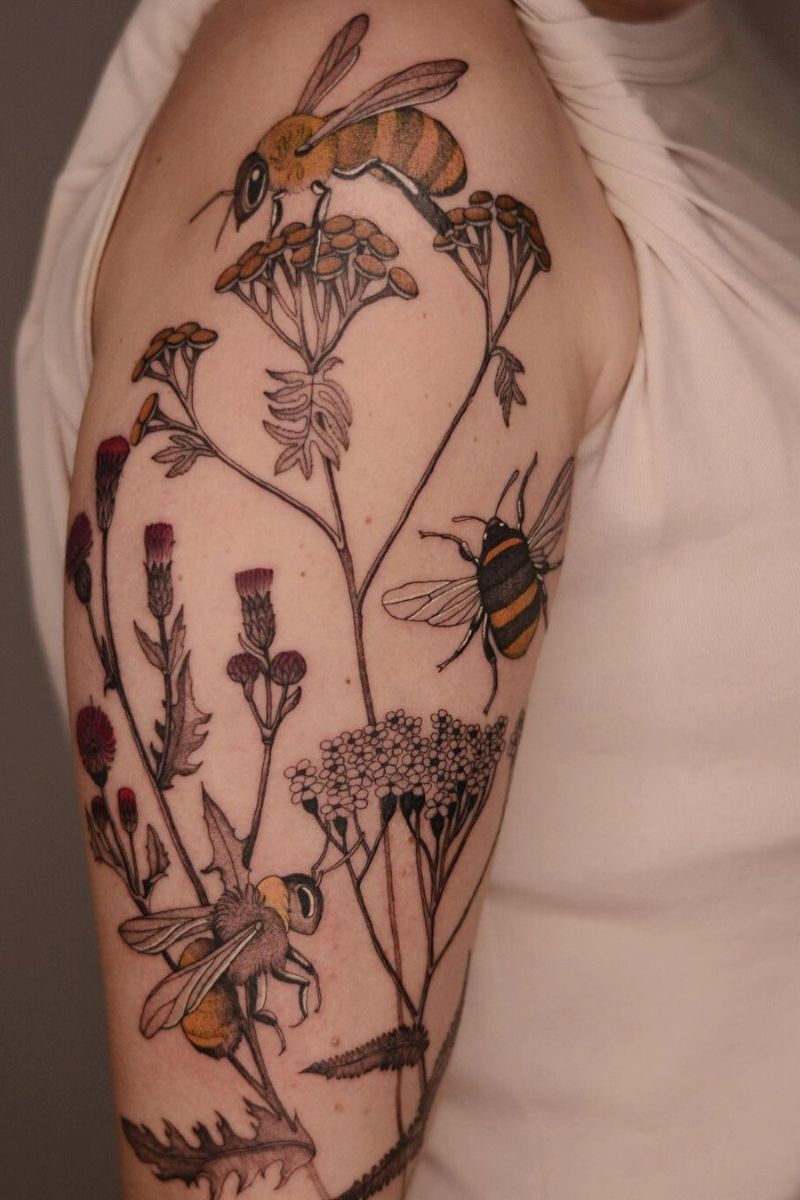 Plant and animal tattoos by Joanna Swirska