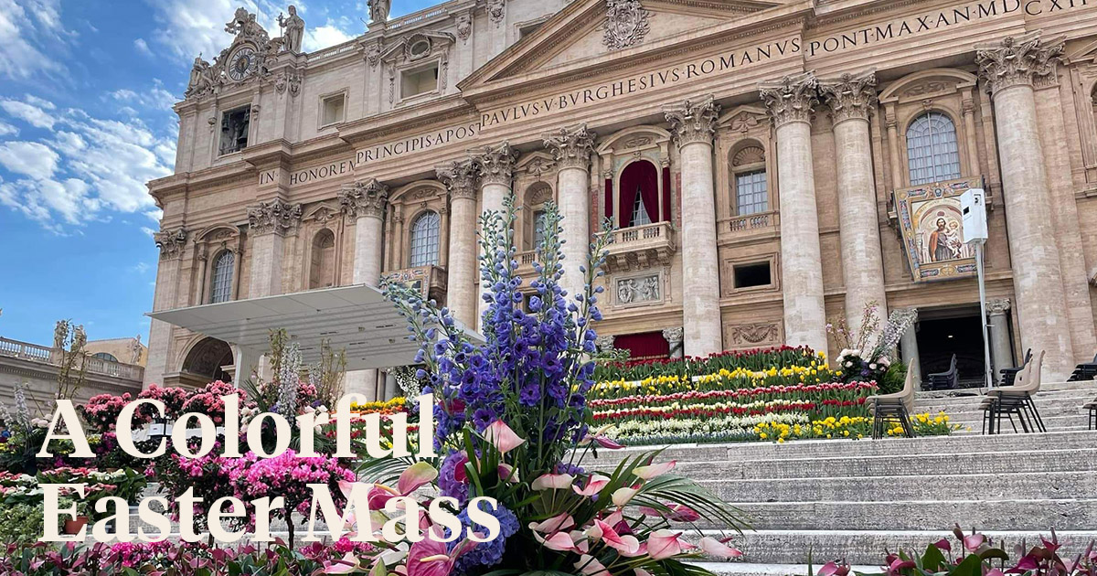 Easter Mass in Rome with Dutch flowers header on Thursd
