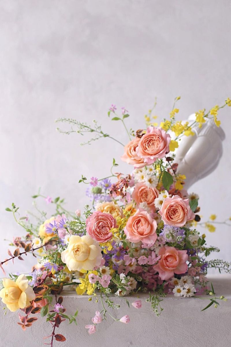 Easter pastel takeover - easter flower arrangement