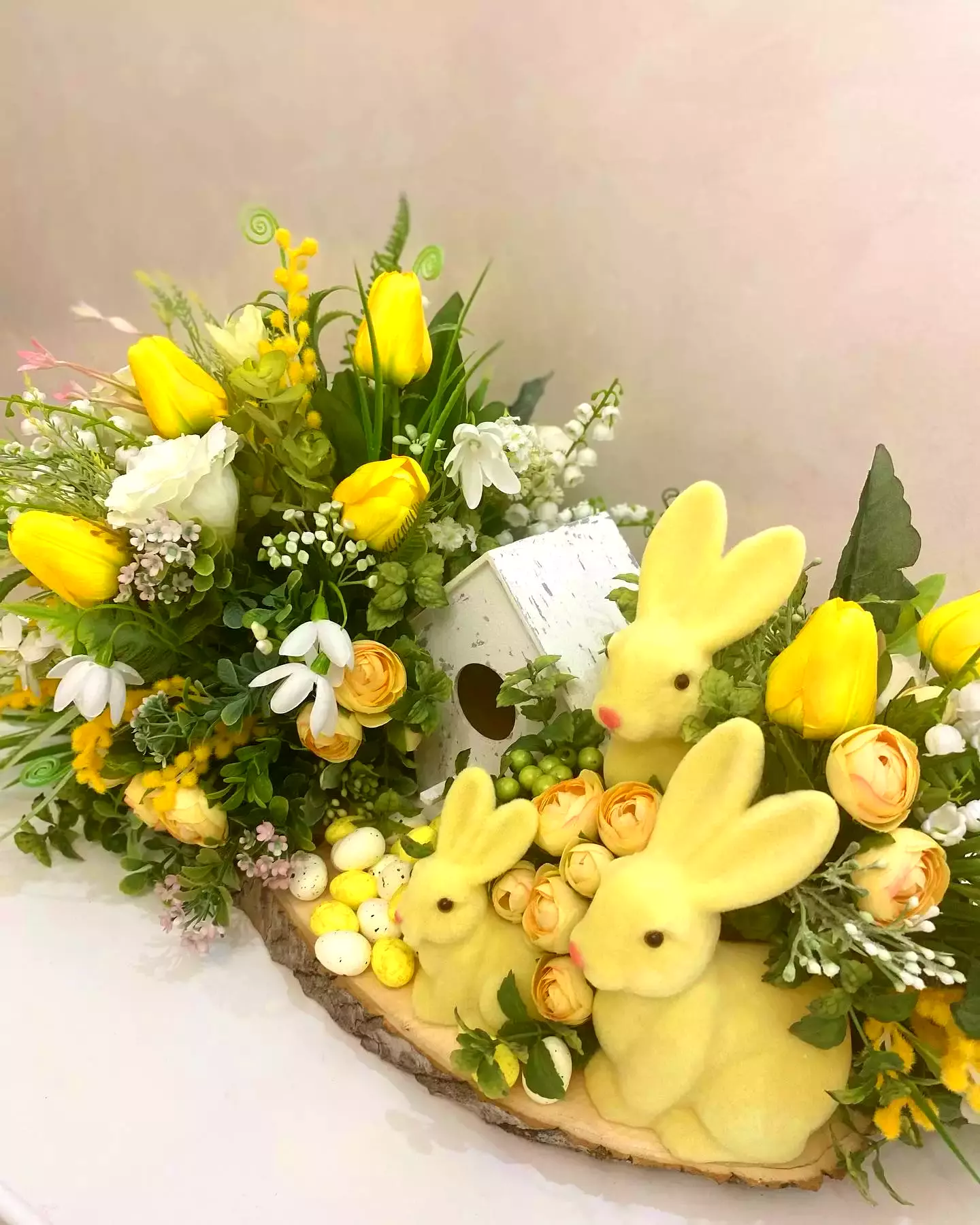 Vibrant Yellow Easter Floral Arrangement