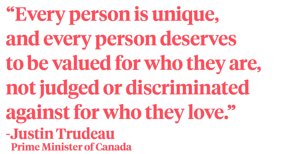 International Day of Pink Quote Justin Trudeau