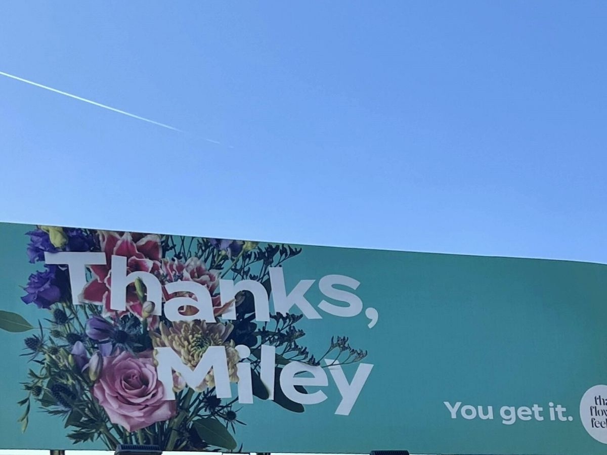 Thanks Miley billboard by That Flower Feeling