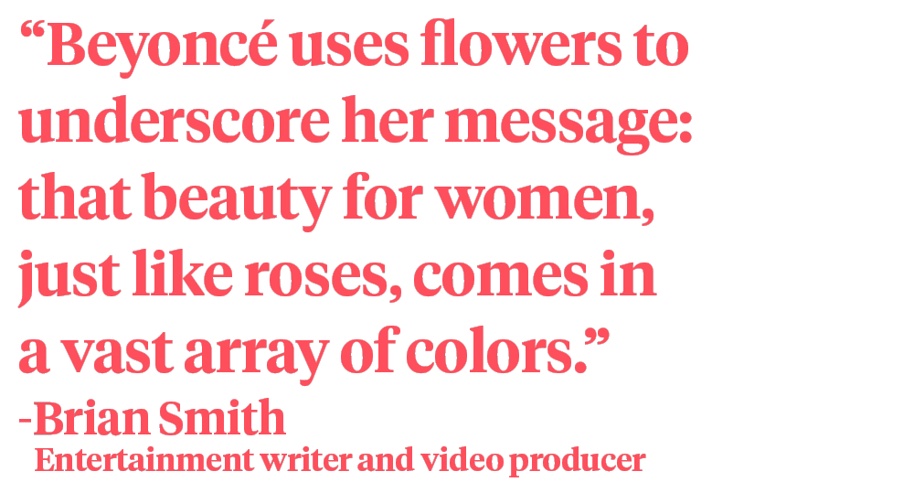 Brian Smith quote about flowers for Beyoncé