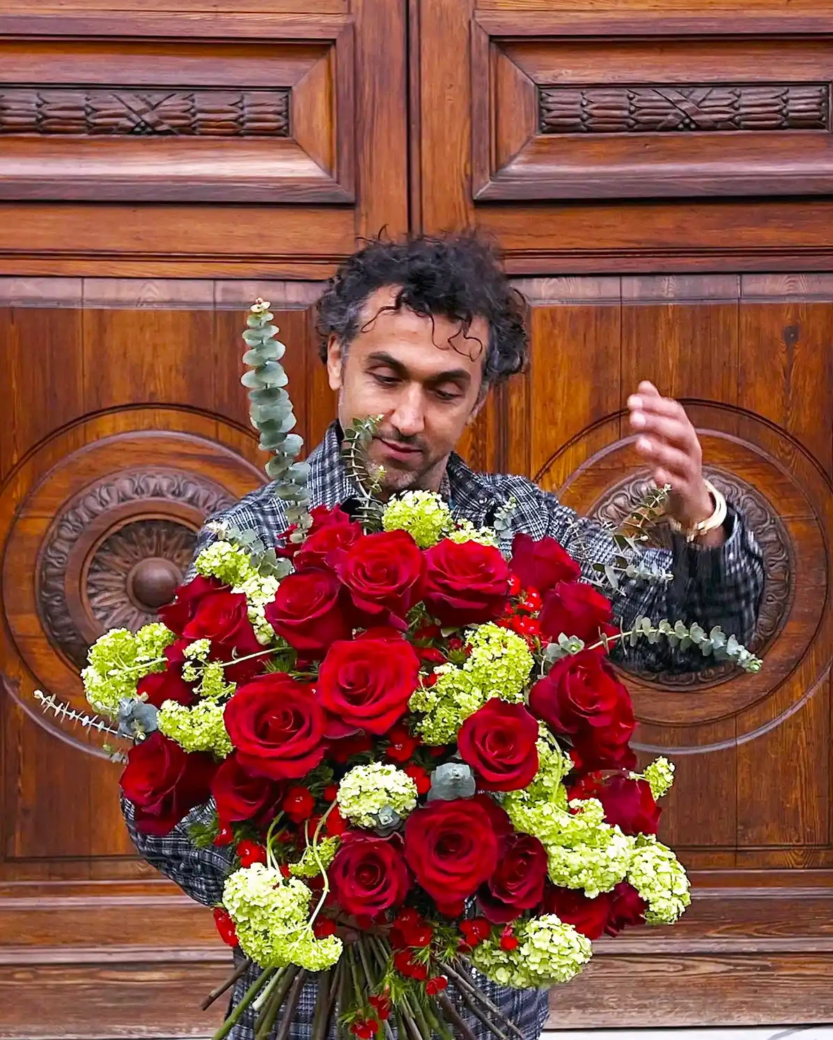 Dmitry Turcan with Explorer roses