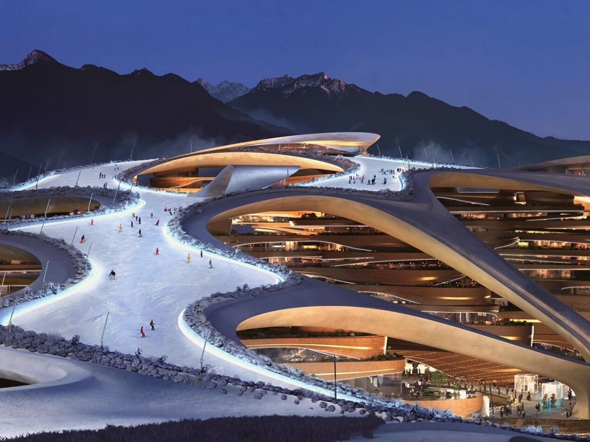Ski resort that'll be in the Neom project in Saudi Arabia