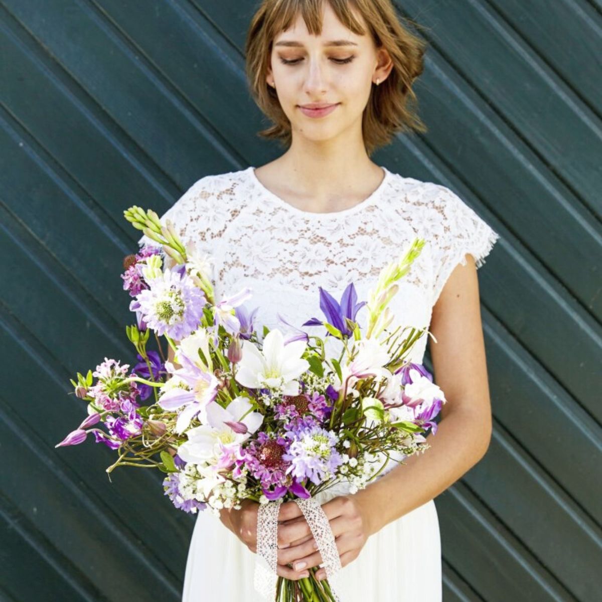 Perfect wedding bouquet using Marginpars Clematis varieties featured