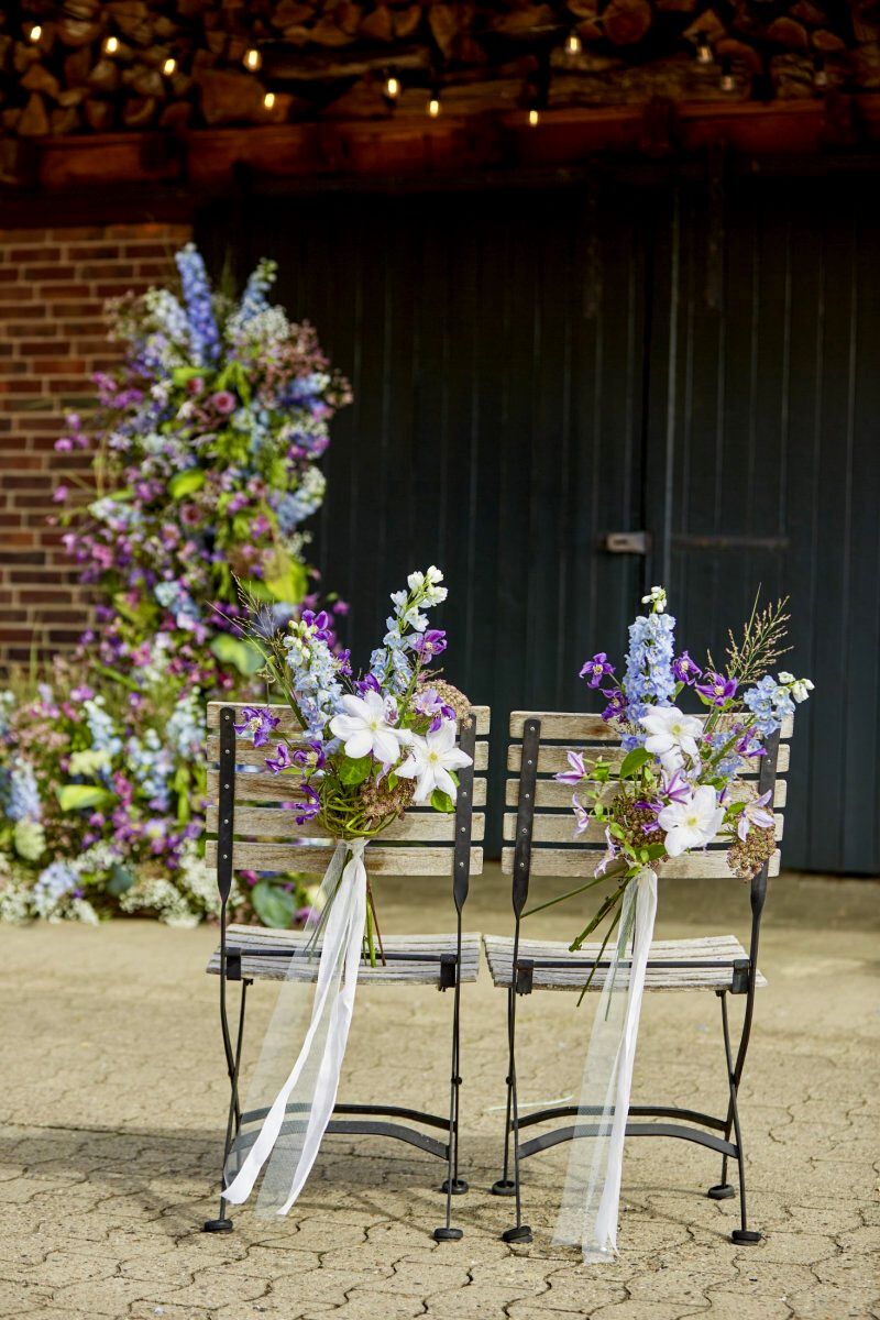 Wedding venue with Marginpars Clematis flowers