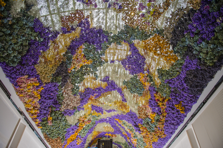 The Queen of Suspended Florals Strikes Again With a Canopy of Flowers Rebecca Louise Law