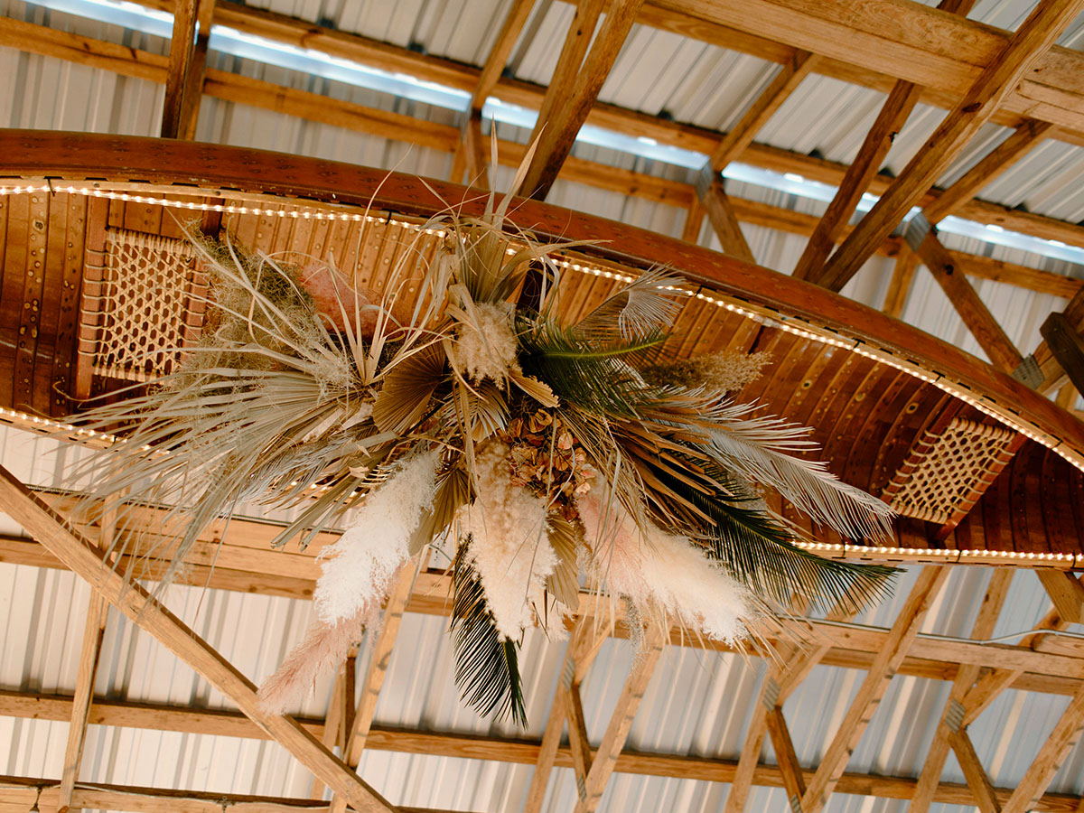 Pampas Grass on ceiling design by Garden and Grace