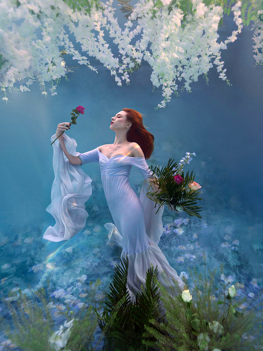 Underwater floral model by Garden and Grace