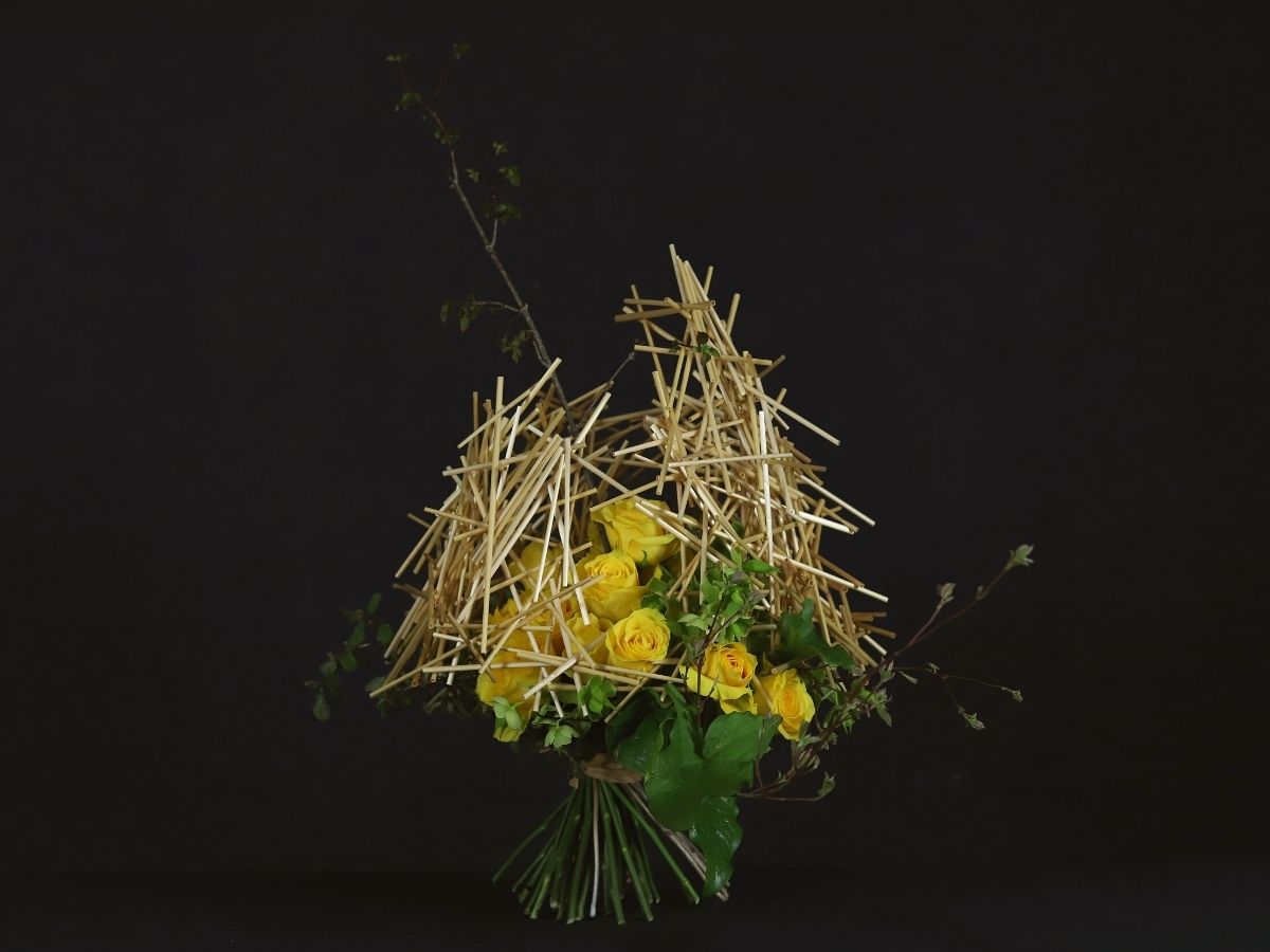 Bouquet with Rose Rise and Shine by Gaetan Jacquet