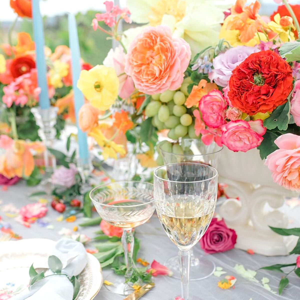 Center table with flowers by Dawn Weisberg