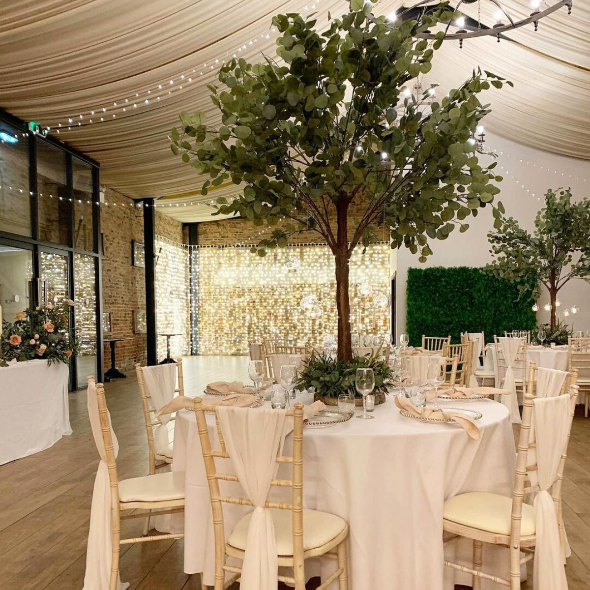 Living trees and plants at weddings are a great trend