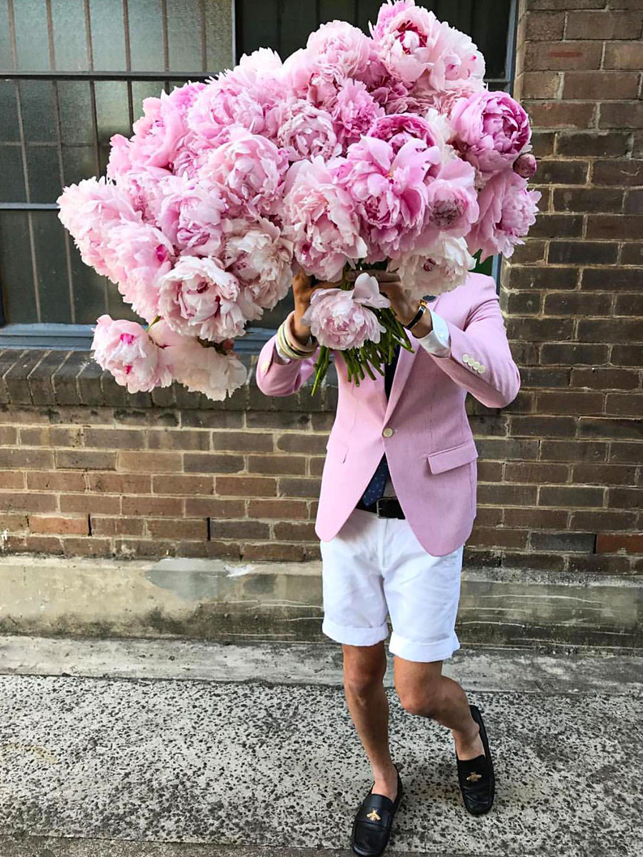 George Low from Seed Flora with Peonies