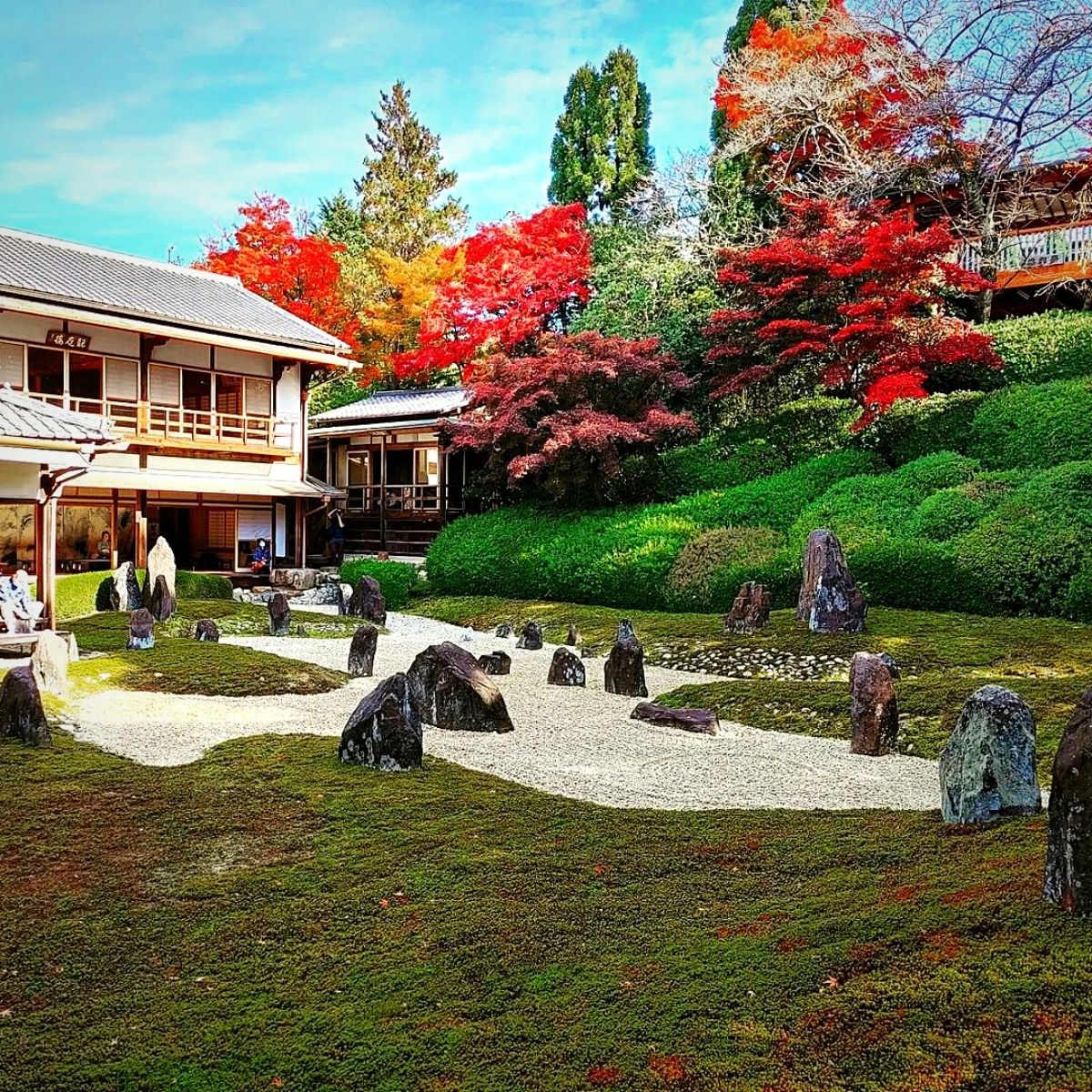 Japanese zen rock garden