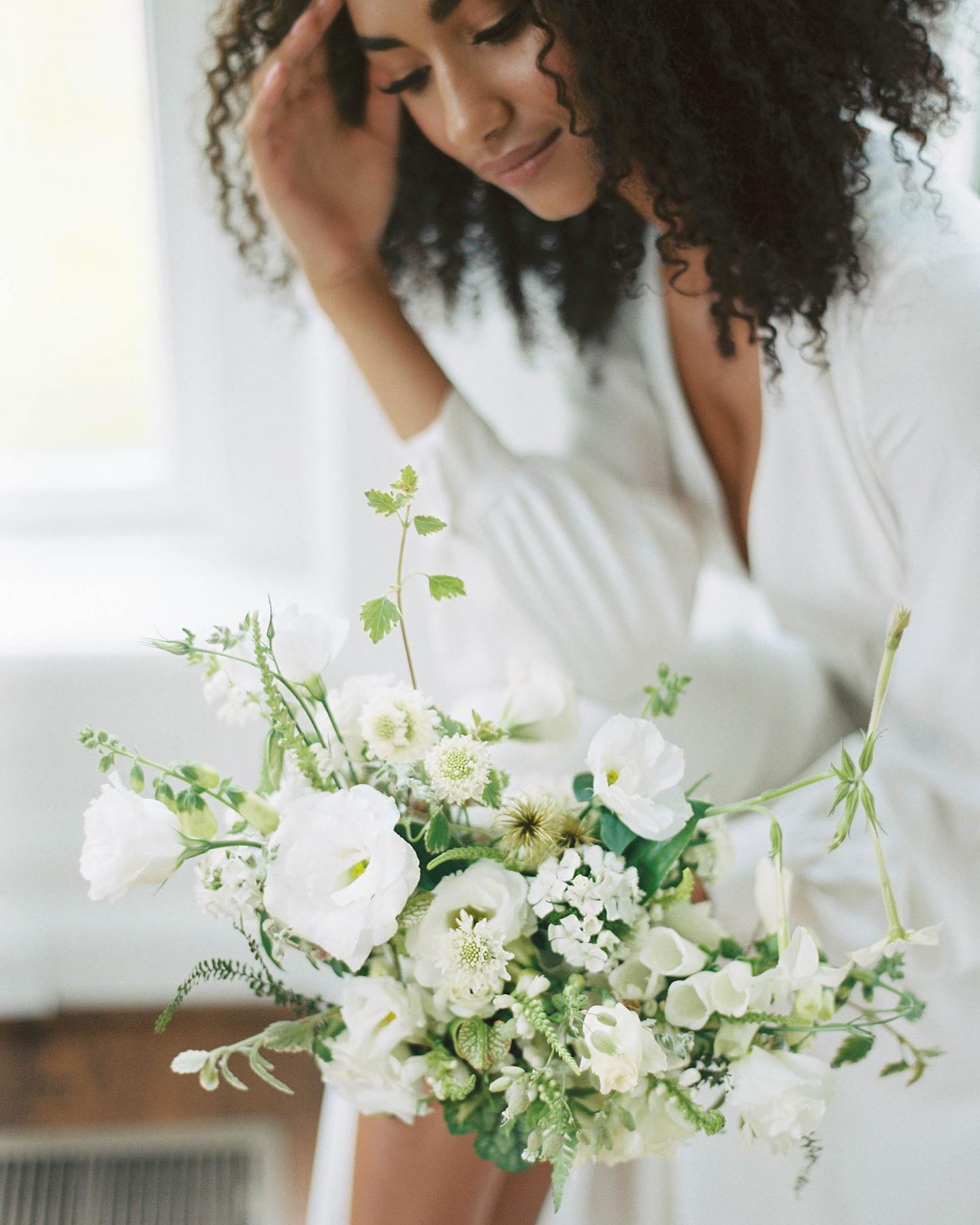 White Lisianthus Bridal Bouquet