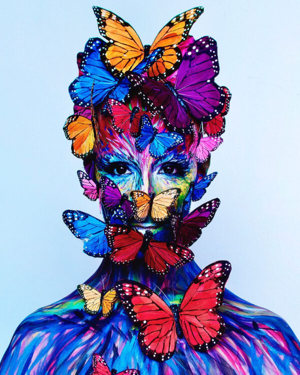 Ryan Burke Model Photographed With Butterflies on Thursd